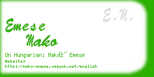 emese mako business card